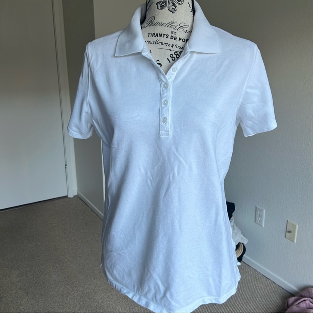 Style and Co Classic White Polo Shirt M